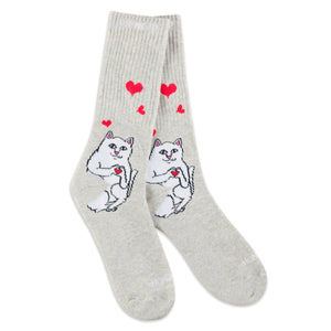 RIPNDIP NERMAL LOVES SOCKS (ASH HEATHER)