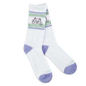 RIPNDIP PEEKING NERMAL SOCKS (LILAC SAGE)