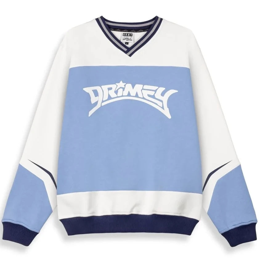 GRIMEY INFAMOUS DEEPER V NECK BLUE
