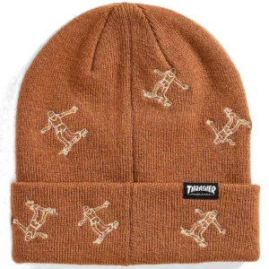 Thrasher Gonz Pattern Beanie Brown